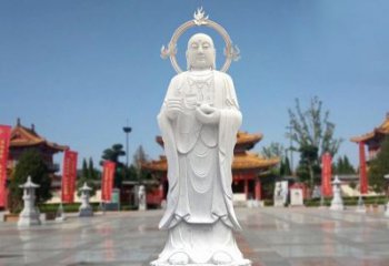 张掖大理石地藏菩萨雕塑象征佛法的传承