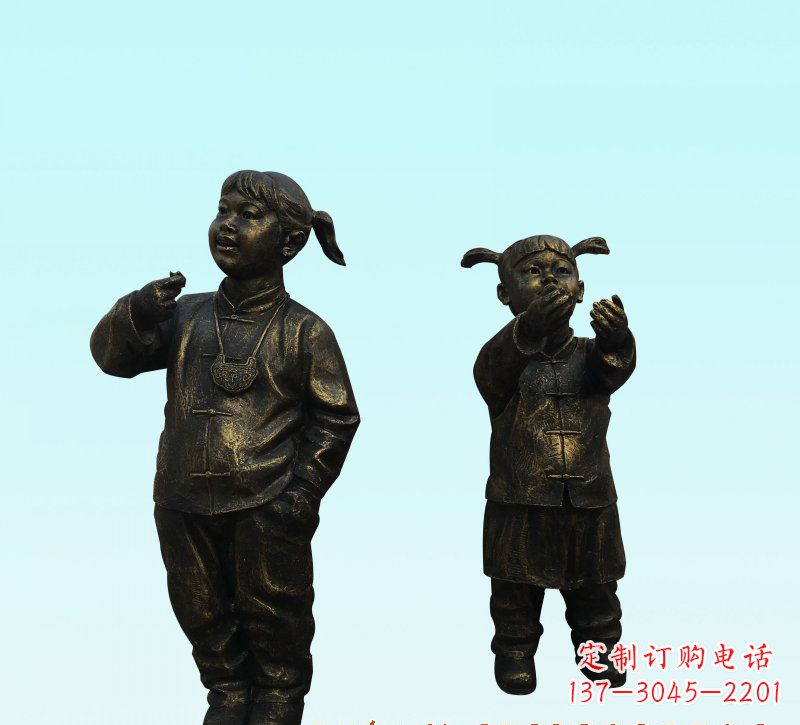 张掖儿童人物铜雕