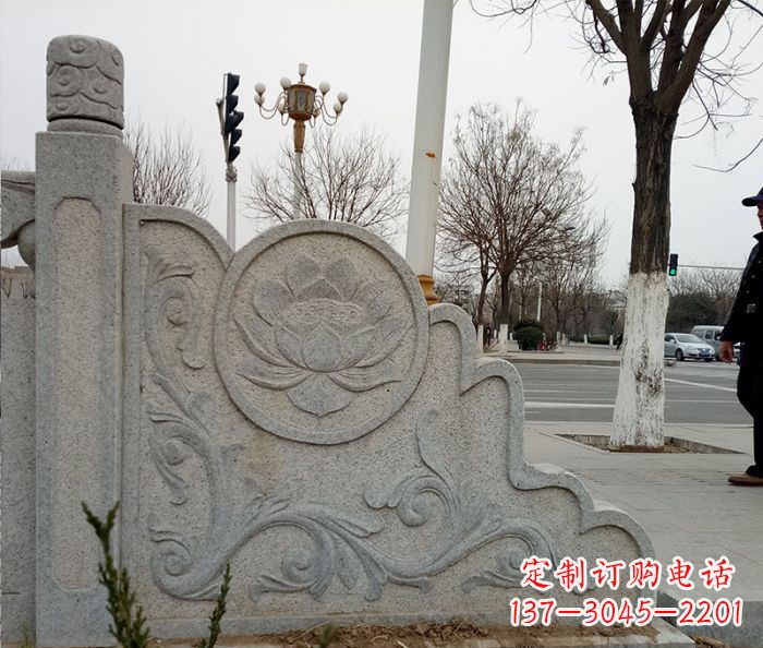 张掖仿古护城河石栏板雕塑