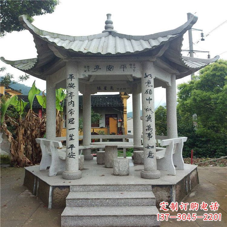 张掖精美大理石凉亭雕塑