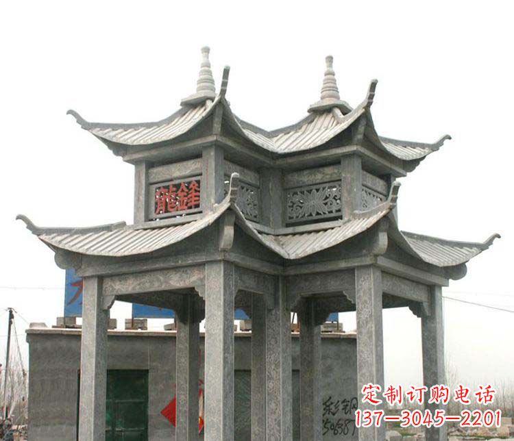 张掖仿古凉亭石雕艺术品