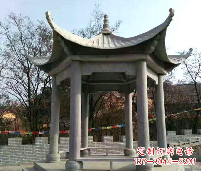 张掖仿古六角凉亭石雕 (4)