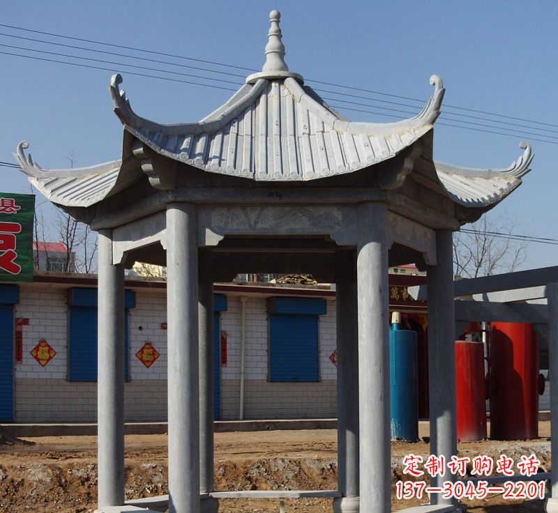 张掖精美仿古石雕凉亭