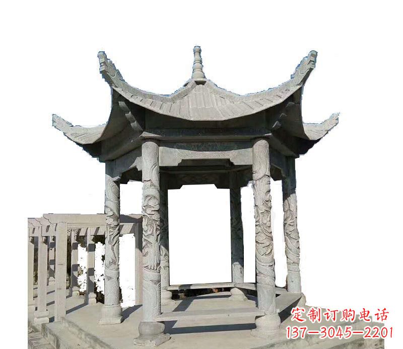 张掖传统风格凉亭石雕