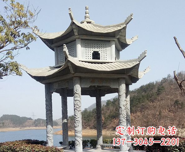 张掖古典凉亭石雕