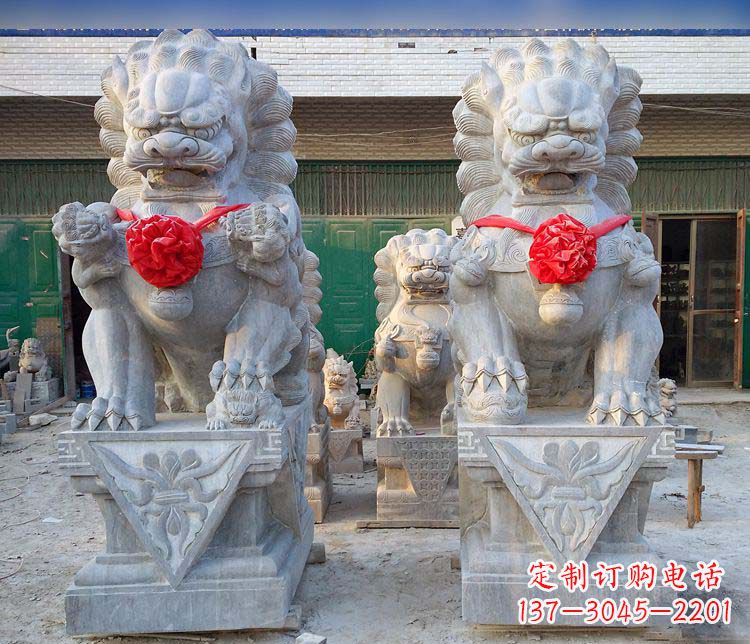 张掖传统风格狮子石雕