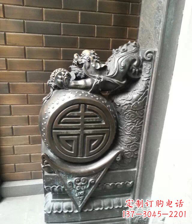 张掖精美仿古门墩铜雕