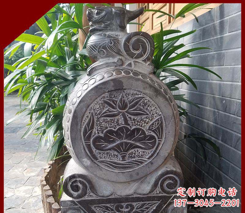 张掖精致仿古门墩雕塑