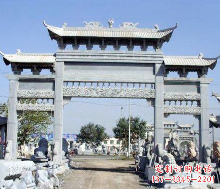张掖仿古牌坊石雕精美定制