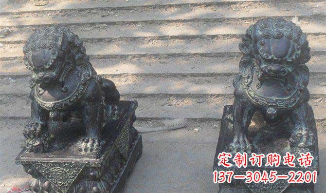 张掖艺术级仿古狮子铜雕