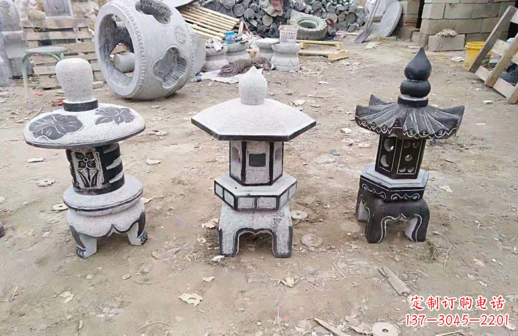 张掖传统仿古石灯雕塑