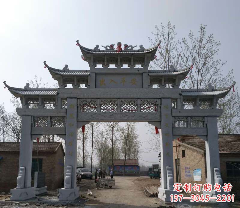 张掖仿古石牌坊石雕