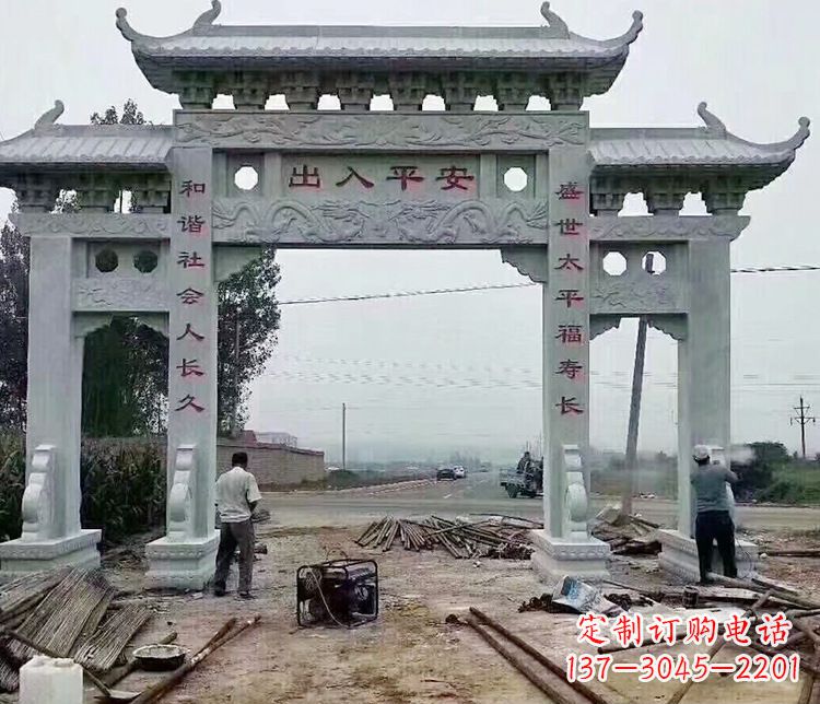 张掖仿古石牌坊石雕