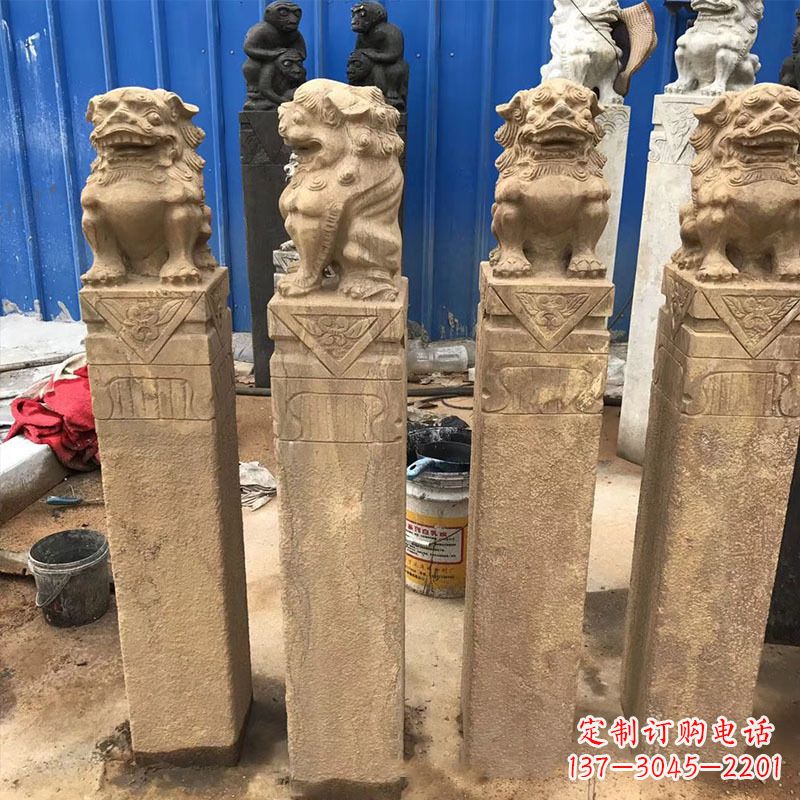 张掖仿古拴马桩石雕塑——傅雕你的精美时光
