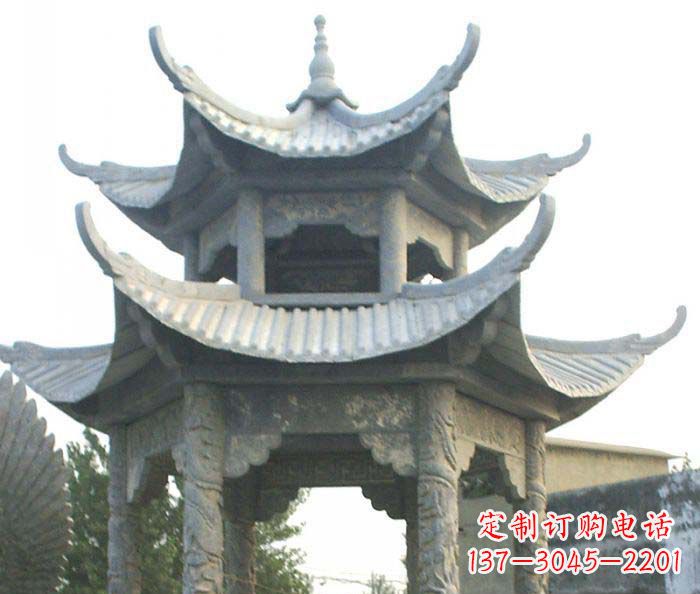 张掖仿古双层石雕凉亭