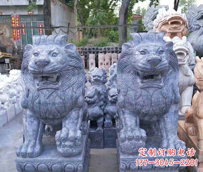 张掖仿古欧式石雕狮子