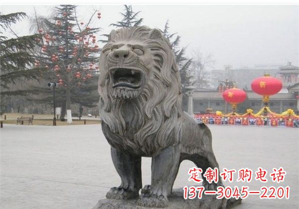 张掖欧式古典石雕狮子
