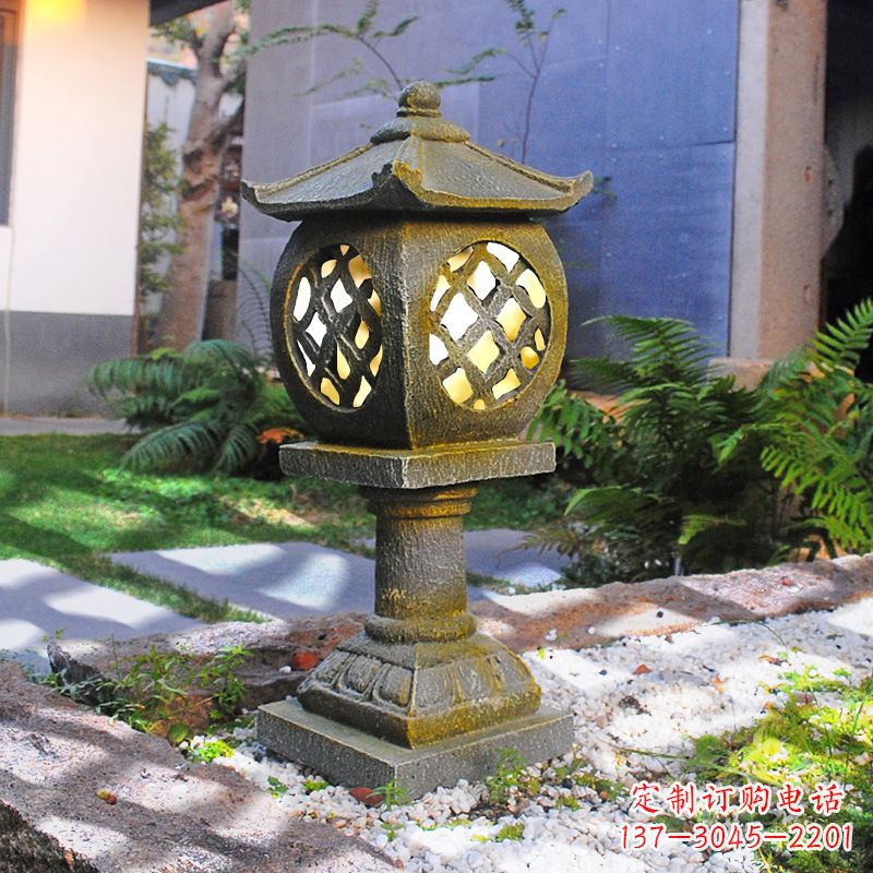 张掖仿古庭院石雕灯笼,精美雕刻点亮家园