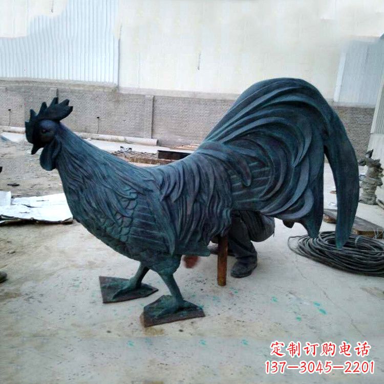张掖古典铜雕公鸡