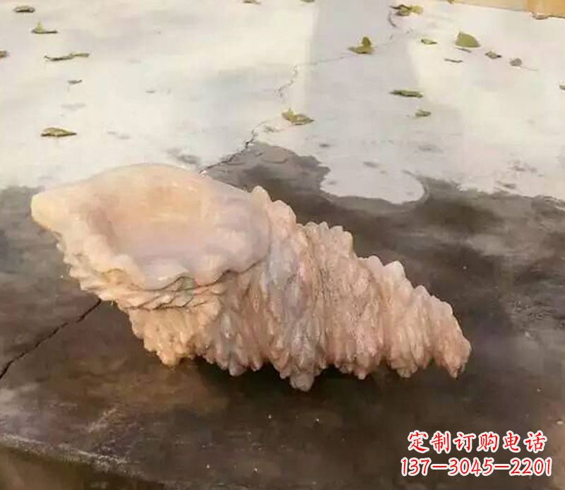 张掖中领雕塑——精美海螺石雕塑