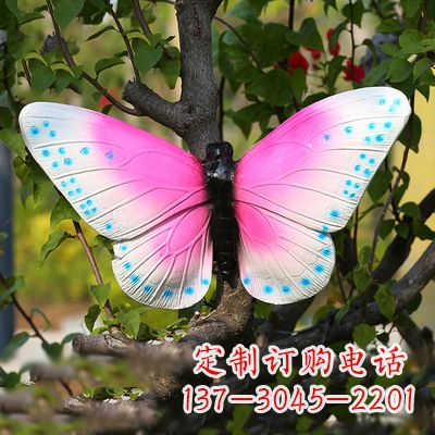 张掖粉红蝴蝶塑像——引领你的精灵之旅