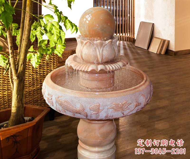 张掖浑然天成的风水球石雕