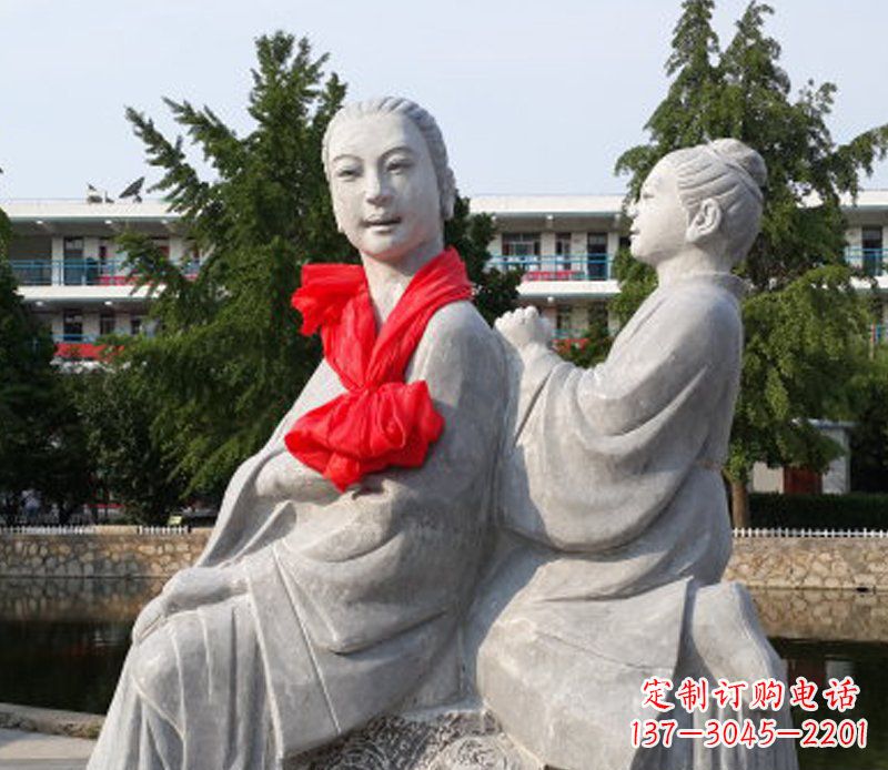 张掖爱与温柔——领雕”母亲”石雕景观装饰