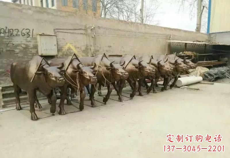 张掖艺术之作,牛雕塑