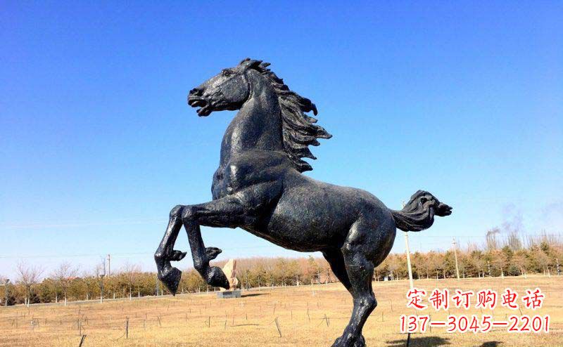 张掖精美铜雕奔马动物雕塑