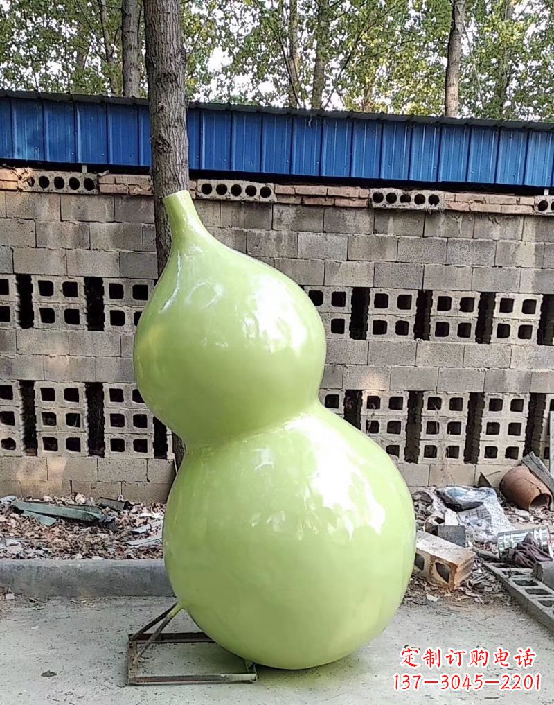张掖公园装饰休闲雕塑——葫芦仿真玻璃钢雕塑