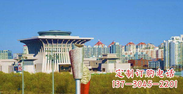 张掖高端特色不锈钢抽象火炬雕塑