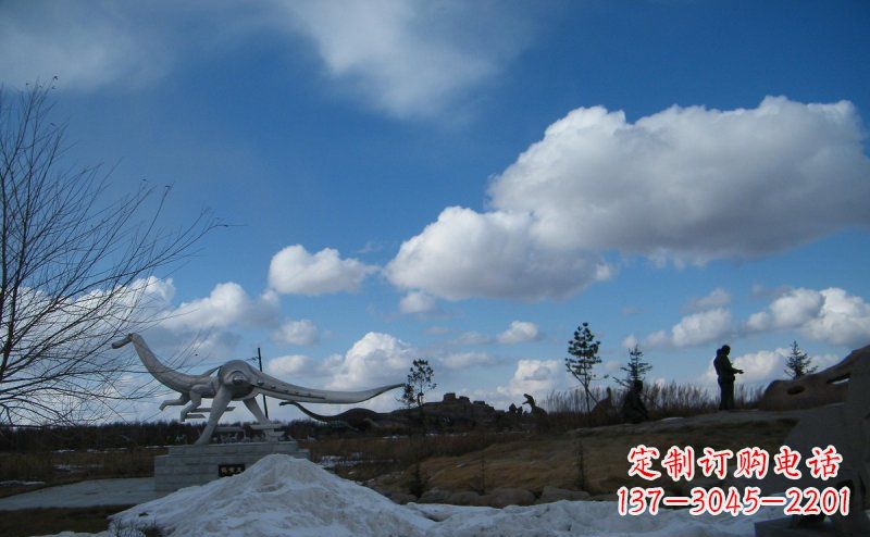 张掖超大不锈钢动物恐龙雕塑