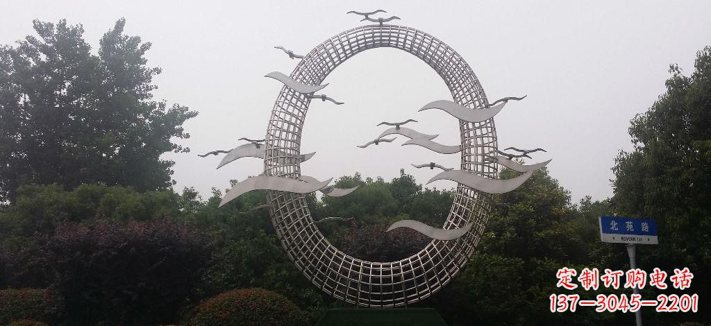 张掖优雅风采,质感之美,赏心悦目的不锈钢海鸥雕塑