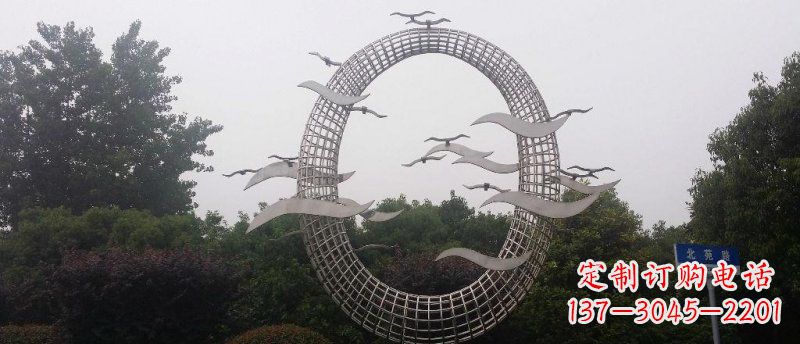 张掖抒情海鸥雕塑