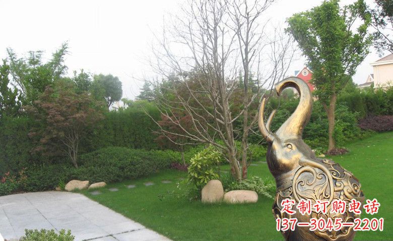 张掖公园装饰用铜制小象雕塑