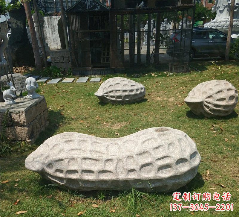 张掖精美大理石花生雕塑
