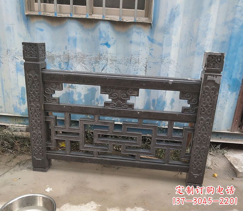 张掖集乐馆大理石栏板雕塑