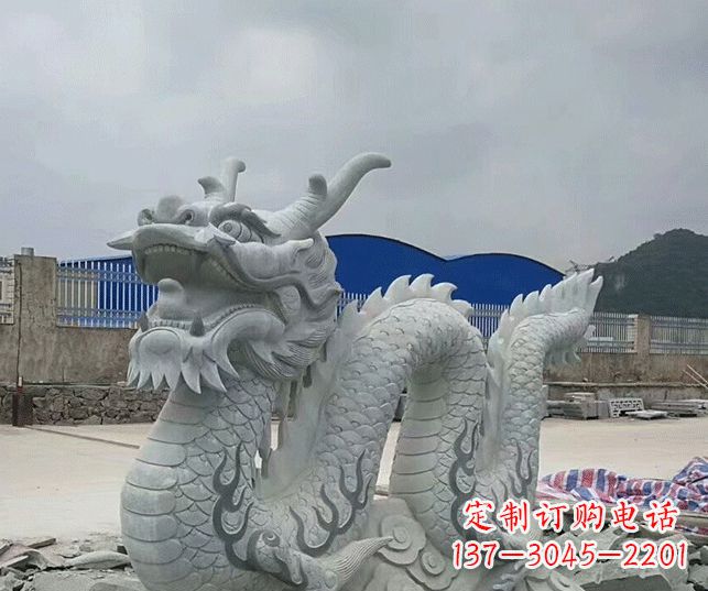 张掖大理石生肖龙景观石雕