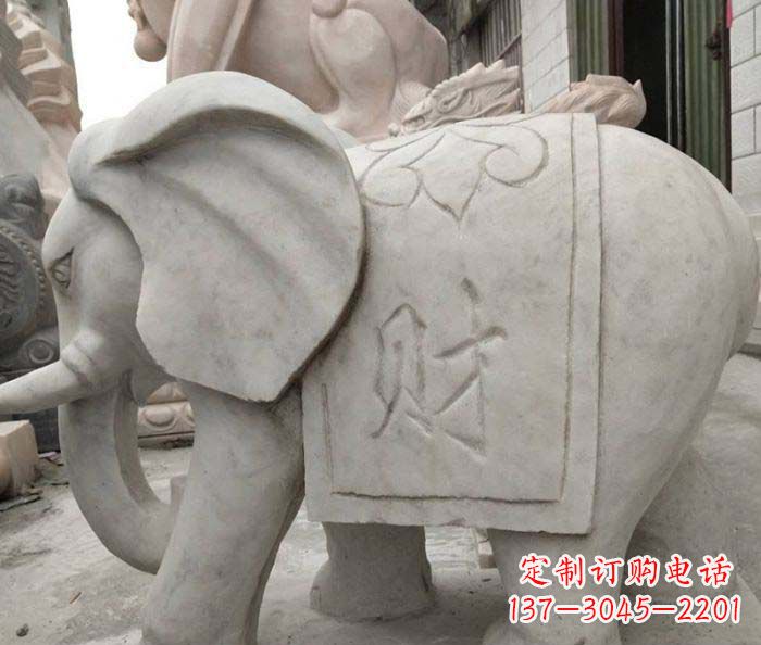 张掖大理石大象雕塑