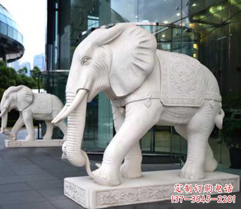 张掖中领雕塑大象石雕,给您的公园一个气派