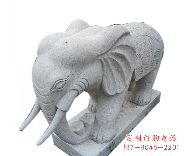 张掖精美绝伦的大象大理石雕塑