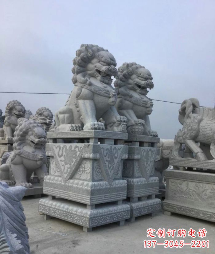 张掖大理石狮子石雕