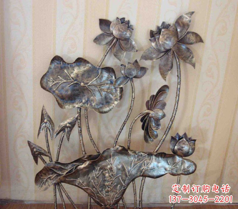 张掖中领雕塑精美莲花锻铜雕塑景观