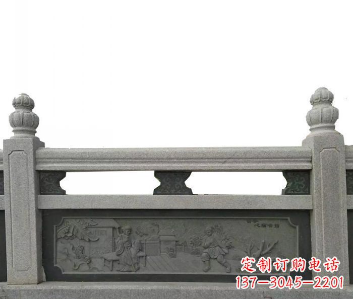 张掖公园仿古石雕栏板