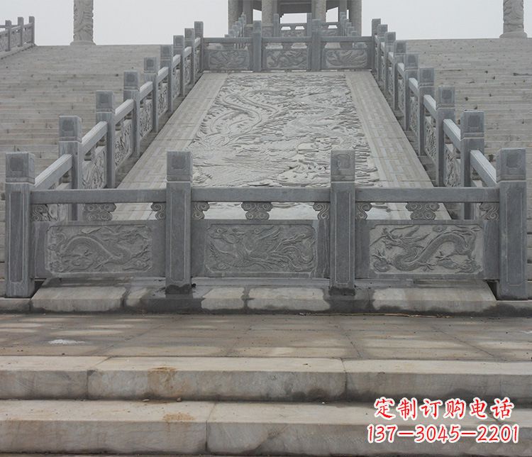 张掖公园仿古石栏板景观石雕 (6)