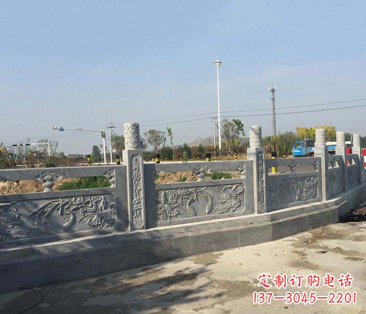 张掖公园仿古石栏板景观石雕 (4)