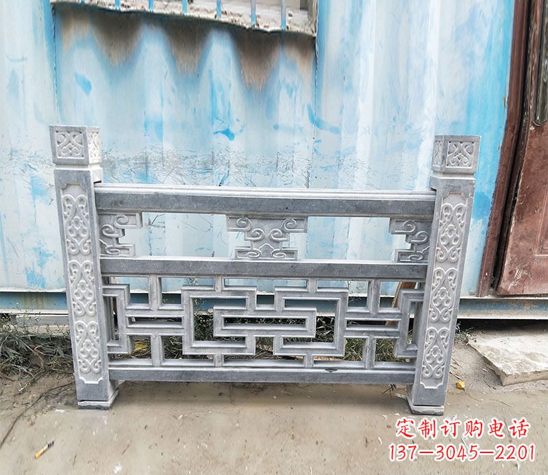 张掖公园仿古石栏板景观石雕 (7)