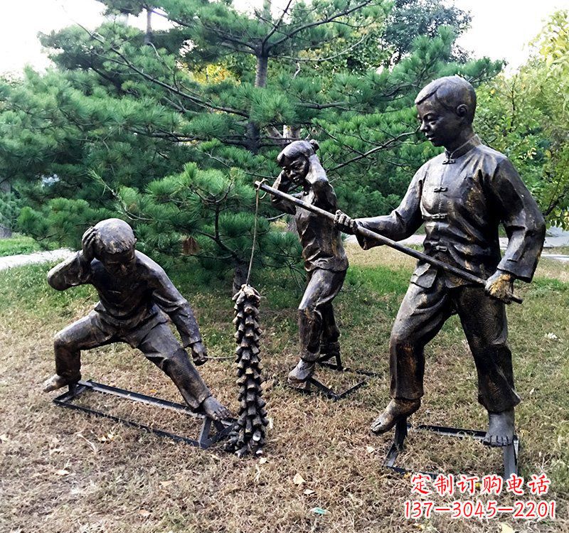 张掖优雅精致的儿童铜雕
