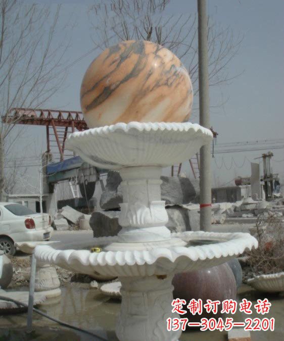 张掖公园风水球石雕