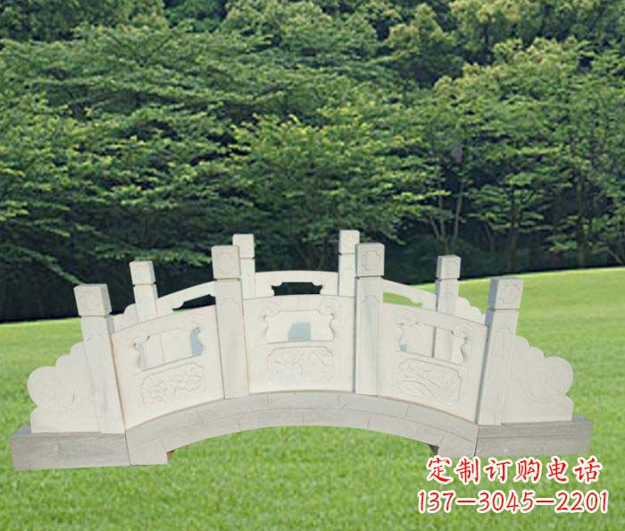 张掖手工精美汉白玉石拱桥雕塑